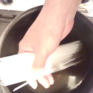 マロニーを茹でる